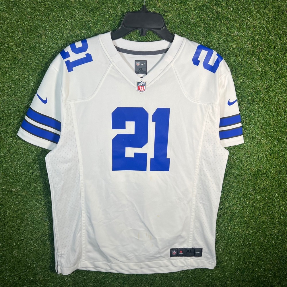 Nike NFL Dallas Cowboys Ezekiel Elliott 21 Jersey Youth XL White